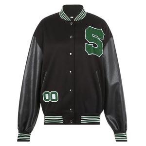 Veste universitaire imprimée en 3D surdimensionnée tendance OEM vestes Letterman coupe-vent pour femmes fabricant de veste universitaire en gros - Product Image 4