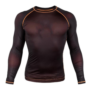 Rashguards MMA personnalisés pour hommes, séchage rapide, respirants, anti-UV, vêtements de compression, manches courtes, 100% coton peigné - Product Image 5