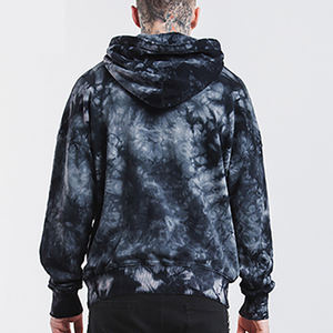 Sweat à capuche funky style streetwear tie-dye pour hommes avec longs cordons de serrage Sweat à capuche personnalisé pour hommes - Product Image 4
