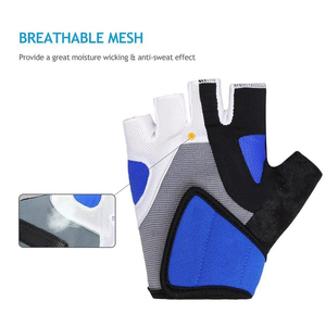 Gant de cyclisme d'hiver pour vélos de montagne en polyester, tissu extensible et respirant, cuir synthétique, rembourrage en caoutchouc. - Product Image 6