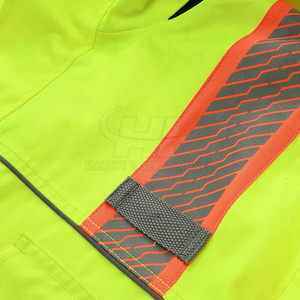 Veste de travail réfléchissante haute visibilité durable pour hommes, plusieurs poches, coutures renforcées, design léger, coupe confortable - Product Image 5