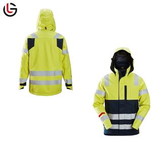 Veste de travail de sécurité unisexe haute visibilité en polyester imperméable durable de haute qualité de grande taille - Product Image 5