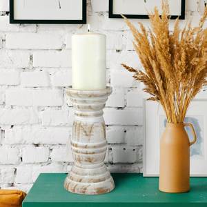 Bougeoir en bois pur avec fini naturel parfait pour les fêtes de mariage et le décor de salon élégant - Product Image 4