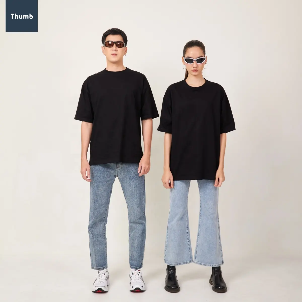 Y2K Fashion Baggy Plus Size Men's T-Shirt Oversized Drop Shoulder Hip Hop Streetwear 100% Cotton High Quality Made in Thailand