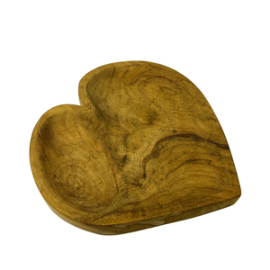 Bol en forme de cœur, design minimaliste et écologique, fabriqué en Indonésie, pour fruits ou présentation de mariage - Product Image 1