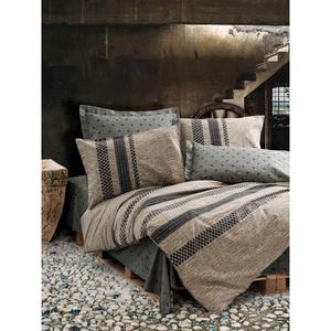 Ensemble de housse de couette simple Arlo Brown Cotton Box Toprak-Solution de housse de couette confortable et élégante - Product Image 1