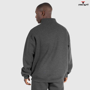 Best Fabric Cotton <b>Sweatshirt</b> Custom <b>Plain</b> <b>Sweatshirt</b> Personalized Half Zip hoodies Sweat Shirt - Product Image 2