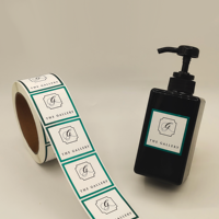 Étiquettes autocollantes cosmétiques personnalisées de luxe, noires et blanches, avec dorure à chaud colorée et gaufrage or