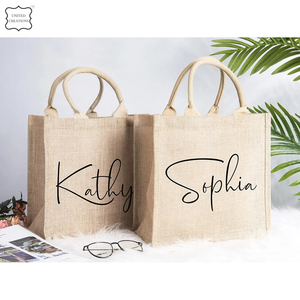 Sacs en jute design 2024 personnalisables sacs cadeaux fourre-tout avec logo personnalisé, sacs de fête personnalisés - Product Image 3