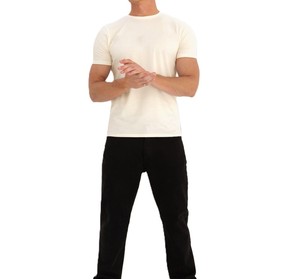 Nouvelle arrivée Active Wear T-Shirt pour hommes vêtements d'été couleur unie Fitness Wear Slim Fit hommes T-Shirt - Product Image 6