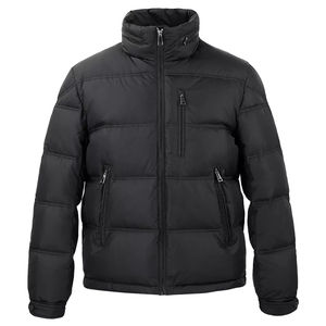 Veste matelassée épaisse à capuche de créateur surdimensionnée en duvet de bulle d'hiver noire de qualité supérieure personnalisée pour homme, veste matelassée brillante - Product Image 4