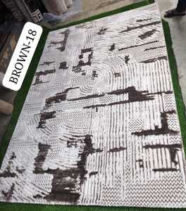 Tapis turcs modernes en polypropylène tissé jacquard à la machine, de haute qualité, en jute, résistants aux taches, à poils longs, abstraits - Product Image 2