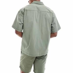 Nouveaux ensembles de shorts pour hommes, impression personnalisée, logo, été, 2 pièces, ensembles décontractés pour hommes, shorts à manches courtes, t-shirt à boutons, ensembles d'été pour hommes - Product Image 5