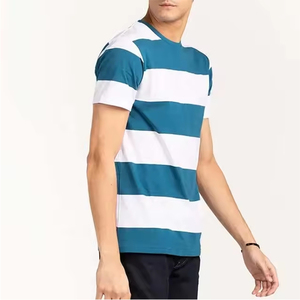 T-shirt personnalisé poids lourd sur des t-shirts grande taille pour hommes t-shirt sharts coton blanc plaine col montant t-shirt surdimensionné pour hommes - Product Image 5