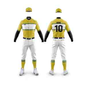 Ventes en gros de tenues de baseball personnalisées tendance, imprimées par transfert thermique, 100% polyester, logo personnalisé, plusieurs couleurs et tailles, séchage rapide - Product Image 1