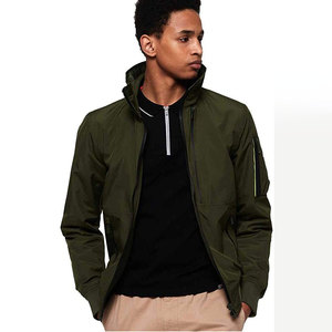 Veste personnalisée pour homme, style streetwear décontracté, coupe-vent, tendance, style laine, col montant, broderie, service OEM - Product Image 5