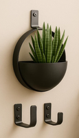 Pots de fleurs suspendus en fer noir avec revêtement en poudre, paniers de jardinage pour balcon, élégants pour la décoration de la maison et des hôtels, vente en gros à prix abordable