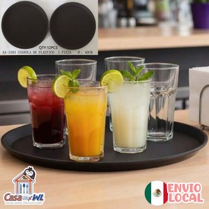Vassoio Rotondo in Plastica 40 Cm Lavabile in Lavastoviglie Sicuro per Contatto con Alimenti per Uso Domestico in Cucina e a Tavola - Product Image 1