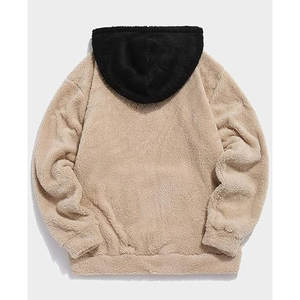 Sweat à capuche en polaire doublé Sherpa pour hommes Sweats doublés Sherpa Sweat à col rond en polaire Pull Chemises chaudes pour sweat à capuche d'hiver - Product Image 1