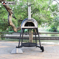 Four à pizza FIAMO MAXI, grand modèle, pour extérieur, en argile et acier inoxydable, surface antiadhésive, four à bois professionnel, 705 mm