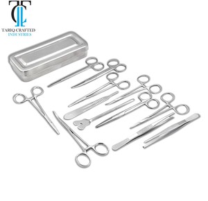 TARIQ CRAFTED INDUSTRIES Ensemble d'instruments de chirurgie mineure en acier inoxydable de 13 pièces, certifié CE, dispositif médical de classe I pour hôpital - Product Image 3