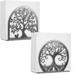 Servilletero de Metal con Diseño de Mariposa, Color Plata Antigua, la Mejor Forma para Decorar la Mesa del Hogar y Restaurantes, Porta Servilletas Decorativo - Product Image 4