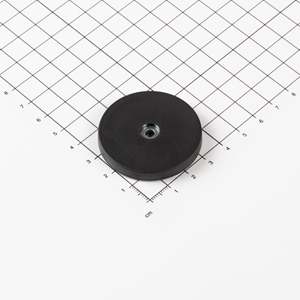Sistema magnetico gommato Ø43x6mm in neodimio senza fissaggio - Product Image 1