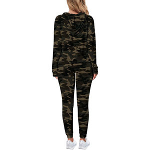 Survêtement imprimé camouflage coupe ajustée pour femmes Séchage rapide Respirant Sublimé Logo personnalisé Hiver OEM Vêtements de sport personnalisés - Product Image 3