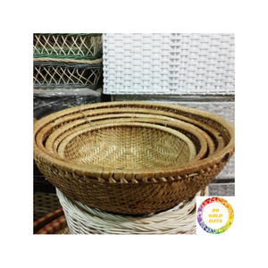 Zero Waste Bamboo <b>Basket</b> Handcrafted From Natural Materials Ideal For Sustainable Storage And Home Styling - Product Image 2