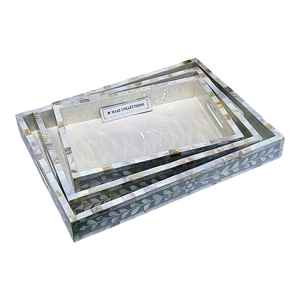 ถาดเสิร์ฟหอยมุกทำด้วยมือเป็นมิตรต่อสิ่งแวดล้อมถาดอาหารปลอดภัยสำหรับตกแต่งวันหยุดร้านอาหาร - Product Image 1