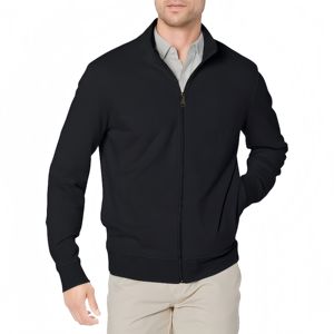 Sweat-shirt zippé léger pour homme-Veste décontractée à col montant - Product Image 1