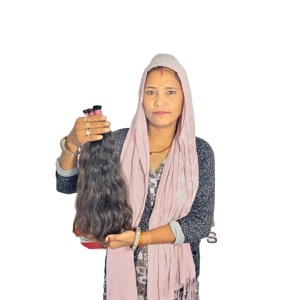 Extensions de cheveux humains vietnamiens lisses en vrac, 100% cuticules vierges brutes alignées chimiquement non transformées - Product Image 1