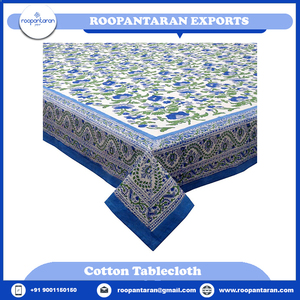 Mantel de Algodón Puro de Diseño Moderno, Estampado a Mano, de la Mejor Calidad, Fabricante Indio, Tendencia Más Reciente, para Suministro al por Mayor - Product Image 6