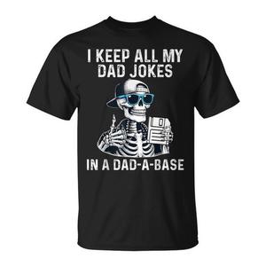 Camiseta retro de Halloween con diseño de esqueleto y chistes para papá, para la celebración del Día del Padre - Product Image 1