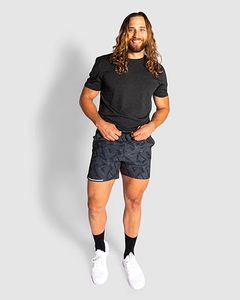 Shorts de sport pour homme personnalisés avec poche zippée, polyester et coton, pour l'été, jogging décontracté, entraînement, imprimé uni - Product Image 2