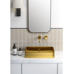 Lavabo de baño artístico de acero inoxidable YOGA - BGL con características premium que ofrece diseño elegante y durabilidad - Product Image 1