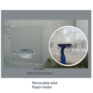 Porte-rasoir réutilisable simplement en plastique transparent porte-rasoir facile à nettoyer pour voyager facile à décoller du mur sans résidu - Product Image 3
