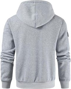Venta al por mayor de sudaderas con cremallera personalizados para los hombres Venta caliente Casual 100% Chaqueta de lana de algodón con patrón sólido en blanco chaqueta de los hombres con capucha - Product Image 5