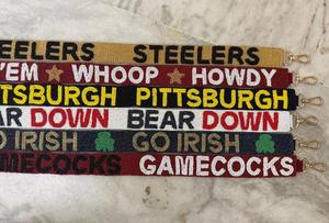 Custom Beaded Bag Strap Handmade HAIL STATE Seed Bead Purse Strap Adjustable Shoulder Strap - Product Image 6