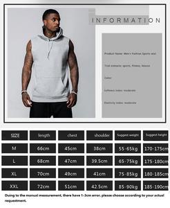 <b>Men's</b> Custom <b>Sleeveless</b> Cotton Compression Tank Top Breathable Knitted Workout Hooded Tank Top with Polyester Style Muscle - Product Image 6