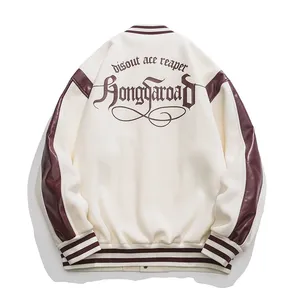 Vestes d'université sur support personnalisé de qualité supérieure pour hommes motifs de broderie de haute qualité coupe-vent imperméable respirant hiver couleur personnalisée - Product Image 4