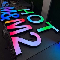 Letrero de Letras con Canales LED RGB a Todo Color, con Más de 100 Modos de Cambio de Color, del Fabricante Original