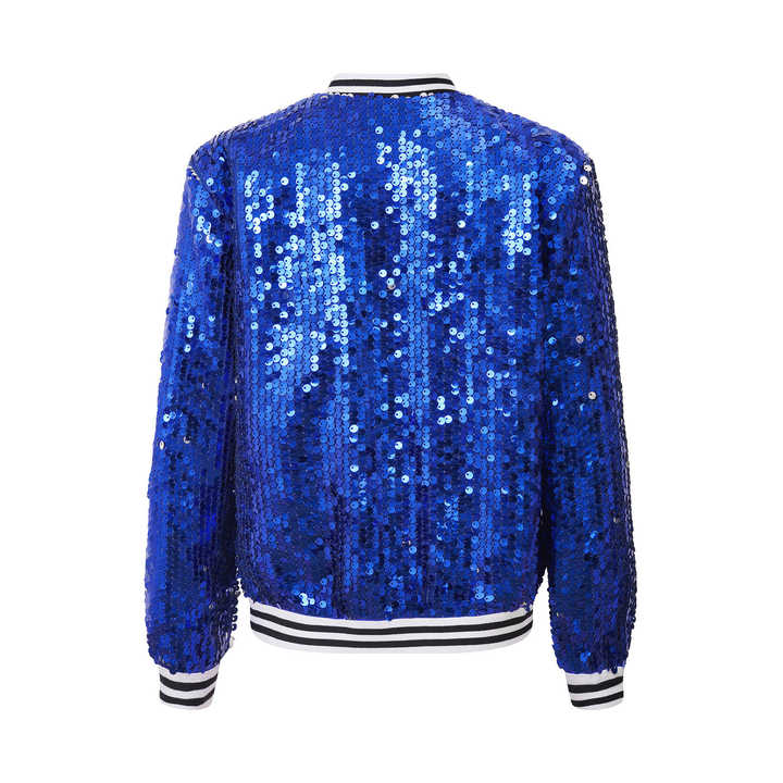 Women's Rainbow Sequin Jackets Colourful Glitter Blazer Sparkly Tops Shiny Club Wear Sparkle Suit Coat Bomber Jacket Dancing