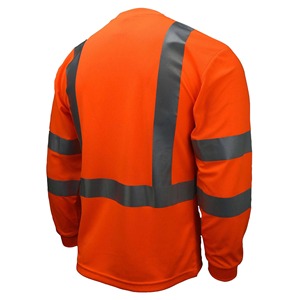 Hi <b>Vis</b> Workwear Reflective full sleeve <b>t</b>-<b>Shirt</b> <b>High</b> Visibility Safety Breathable with reflective tape for construction work. - Product Image 5