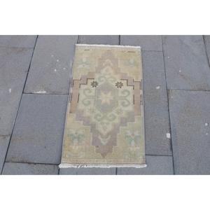 พรมวินเทจ พรมขนาดเล็ก 1.5x2.6 ฟุต พรมสีน้ำตาลล้วน - Product Image 1