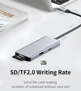 Reccilh07アルミニウムPD100W7In1タイプcドッキングステーションハブUSB-cコンバーターケーブルからタイプcUSB 3.0 (ラップトップPCコンピューター用) - Product Image 6