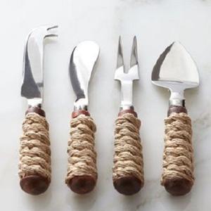 Juego de 4 cuchillos de mantequilla de acero inoxidable con mango de mármol y chapado en oro PVD para restaurante en casa, juego de la mejor calidad - Product Image 6