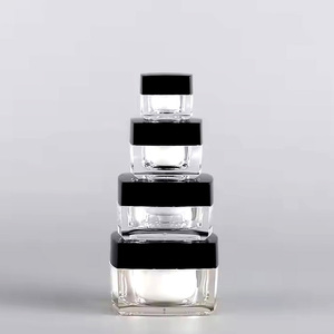 Tarros <span class=keywords><strong>de</strong></span> crema facial <span class=keywords><strong>de</strong></span> vidrio negro mate al por mayor <span class=keywords><strong>de</strong></span> 5/10/20/30/50 g con tapa <span class=keywords><strong>de</strong></span> imitación madera <span class=keywords><strong>para</strong></span> pestañas postizas - Product Image 4