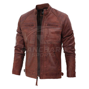 Chaquetas de Cuero Personalizadas de Buena Calidad 2025 Chaqueta de Cuero de Invierno para Hombre en Venta Chaquetas de Moda Cómodas - Product Image 1