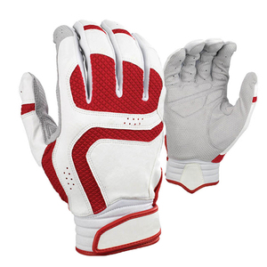Venta al por mayor de guantes de bateo de béisbol y softbol transpirables de cuero genuino superventas equipo deportivo personalizable - Product Image 6